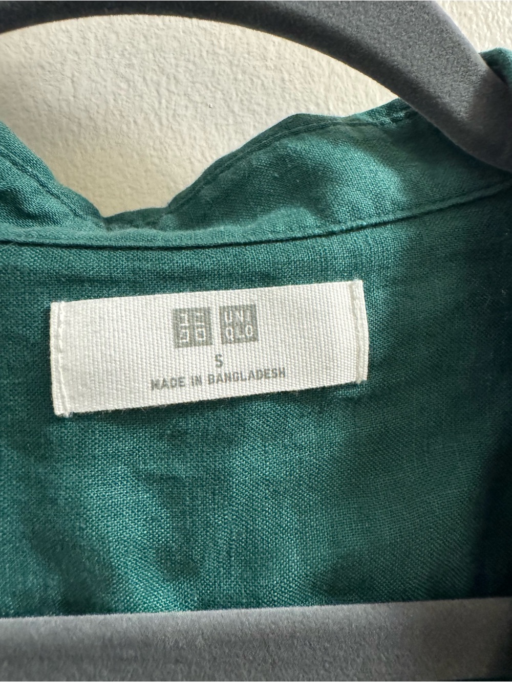 Uniqlo Forest Green Linen Shirt - Picture 4 of 6